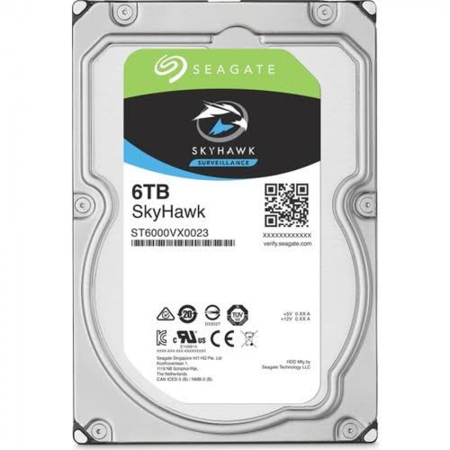 Seagate Skyhawk ST6000VX001 6TB 3.5 INC 256MB 5900RPM SATA3 7/24 6 TB GÜVENLİK HARDDISK