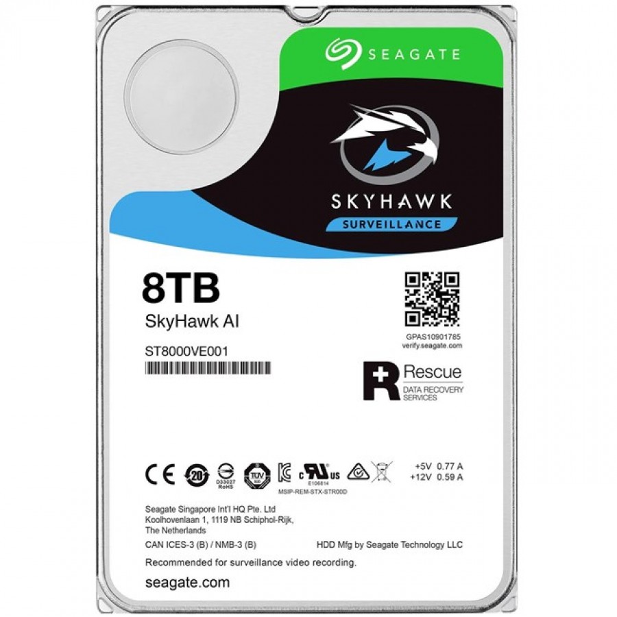 Seagate Skyhawk 8TB 7200Rpm 256MB -ST8000VE001