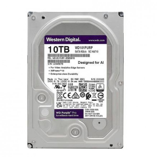 Western Digital 3.5" 10 TB Purple WD101PURP SATA 3.0 Harddisk…