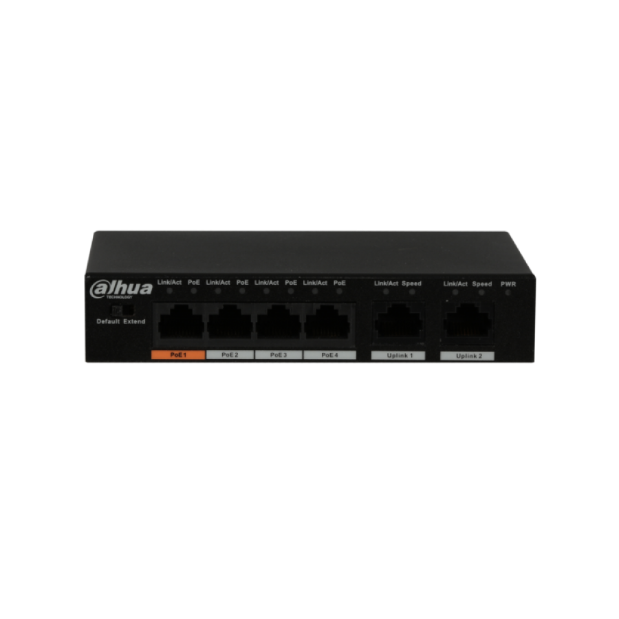 Dahua PFS3006-4ET-60 4 Port Hızlı Ethernet PoE Switch ( 4FE PoE +2 FE )