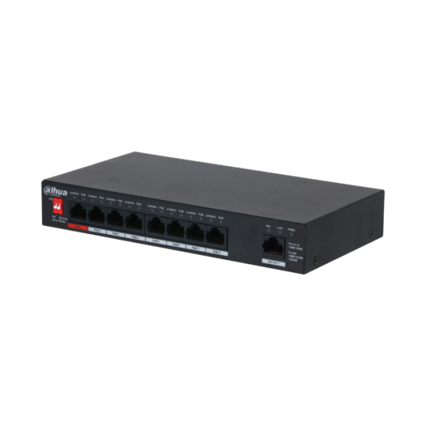 Dahua PFS3009-8ET1GT-96 8 Kanal PoE Switch - 250 metre uzaklığa PoE …