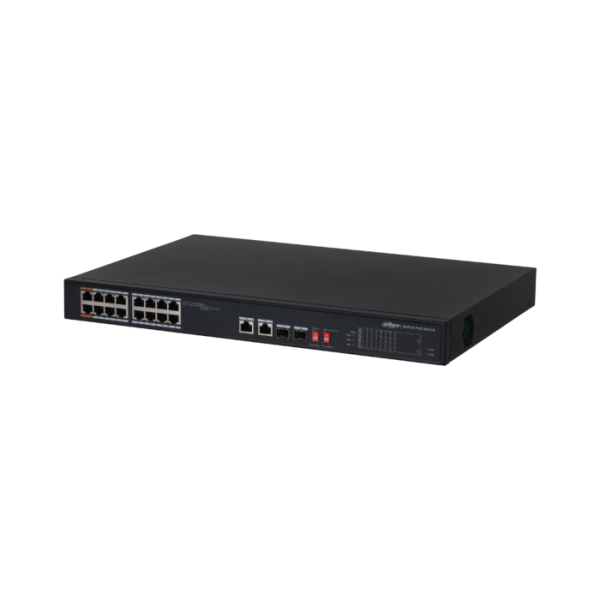 Dahua PFS3218-16ET-135 16 Port Yönetilmeyen Akıllı PoE Switch (16FE…