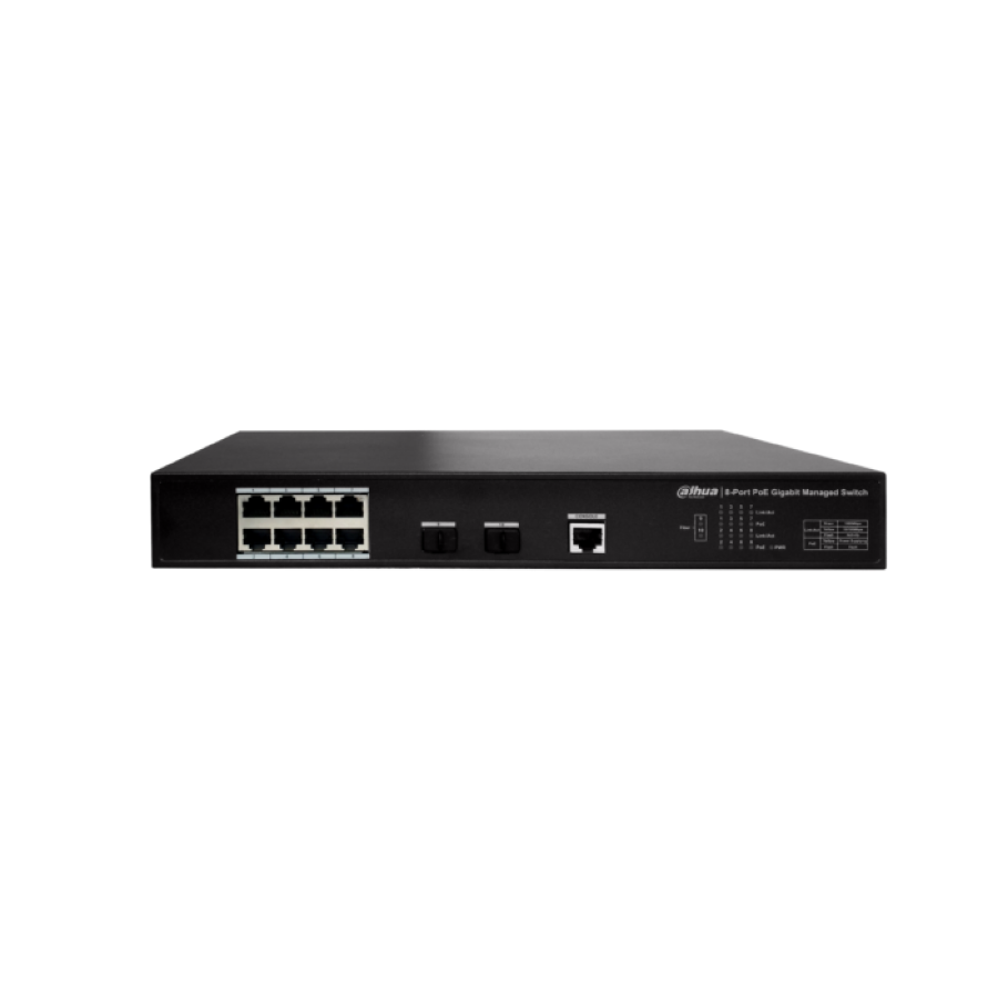 Dahua PFS4210-8GT-150 8 Kanal Yönetilebilir PoE Gigabit Switch ( 8GE PoE +2GE SFP )