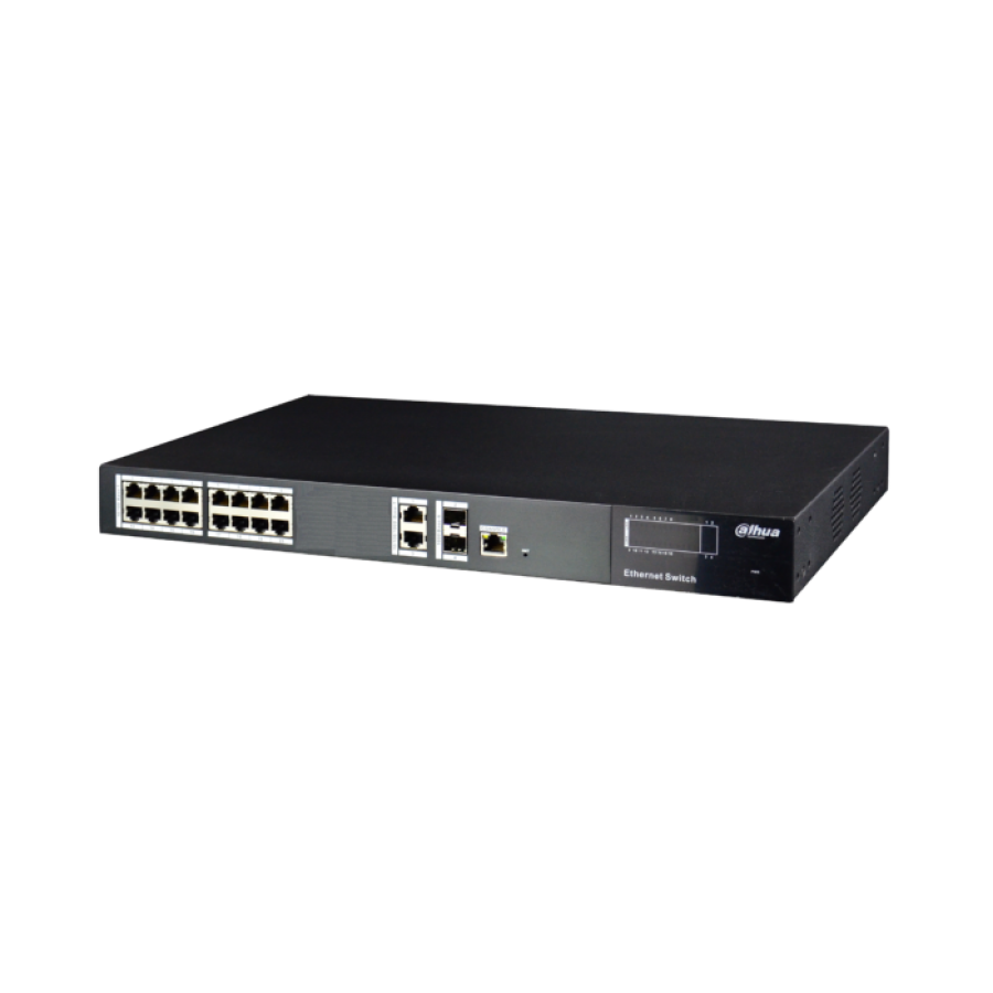 Dahua PFS4220-16T 16 Kanal 2 Katmanlı Yönetilebilir Switch ( 16FE + 2GE SFP + 2GE )