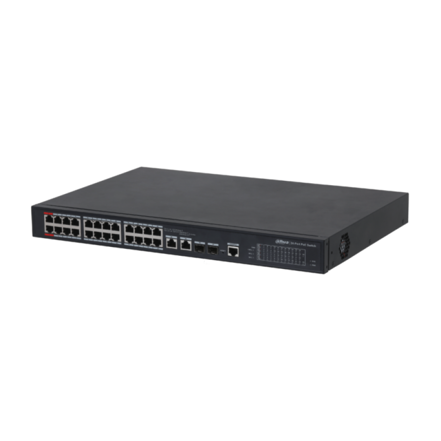 Dahua PFS4226-24ET-240-V3 24 Port Yönetilebilir PoE Switch ( 24FE PoE +2 GE Combo )