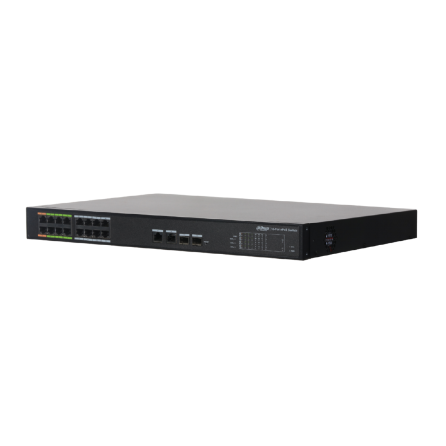 Dahua LR2218-16ET-240 16 Portlu Yönetilemeyen ePoE Switch ( 8 e-PoE+8FE PoE +2 GE+2GE SFP)