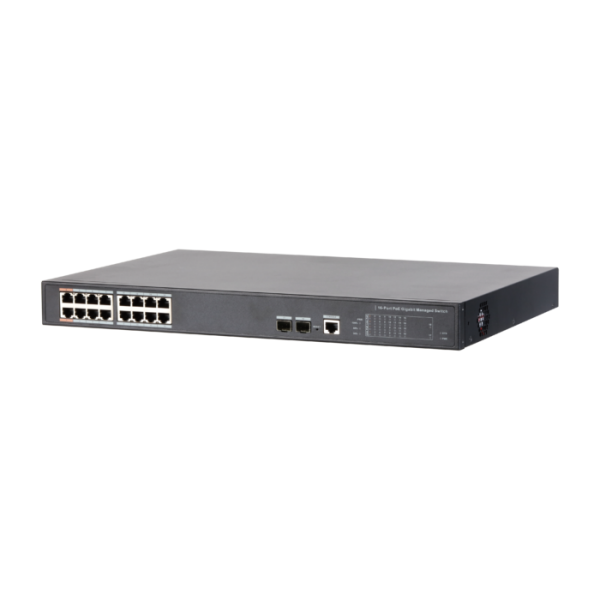 Dahua PFS4218-16GT-240 16 Port Yönetilebilir Gigabit PoE Switch (16GE…