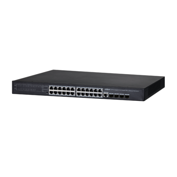 Dahua PFS4428-24GT-370 24 Port Yönetilebilir Gigabit PoE Switch ( 24G…