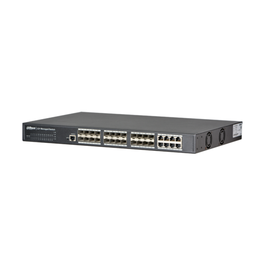 Dahua PFS5924-24X 16 Port L2+ Yönetilebilir Switch ( 16GE SFP + 8GE Kombo + 1 Konsol )