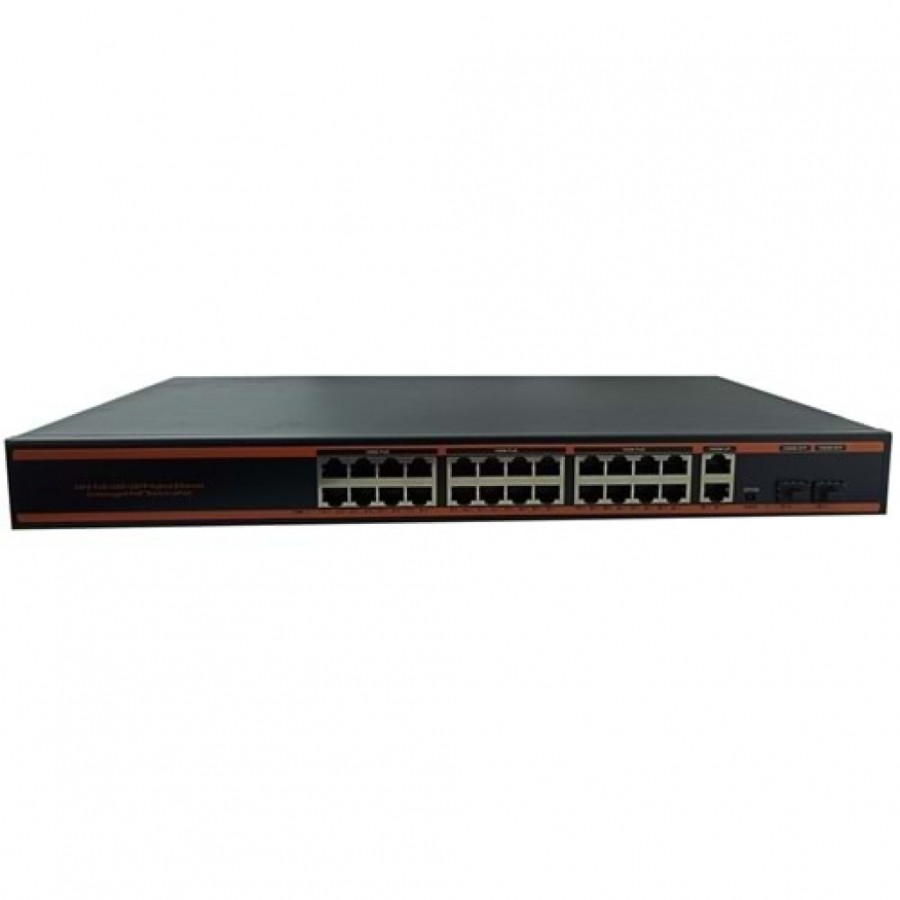 24 Port Poe 2 Port Uplink 2 Port Sfp 250M Gigabit Poe Switch