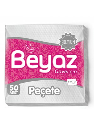 Beyaz Güvercin Kare Peçete 50 li